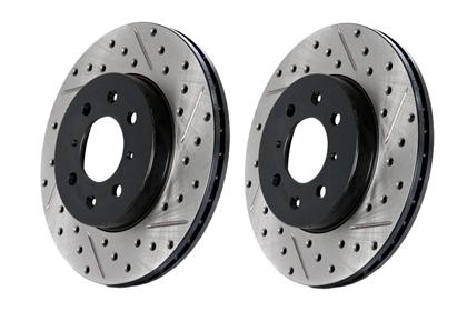 StopTech Slotted & Drilled Sport Brake Rotors FRONT- EVO X