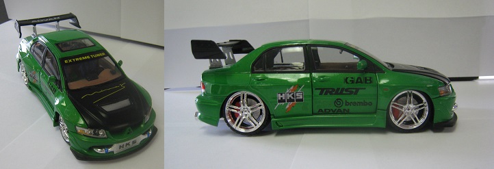 Limited Edition 2003 Lancer EVO 8 Mini Green Car **ONLY 1 LEFT AVAILABLE!**