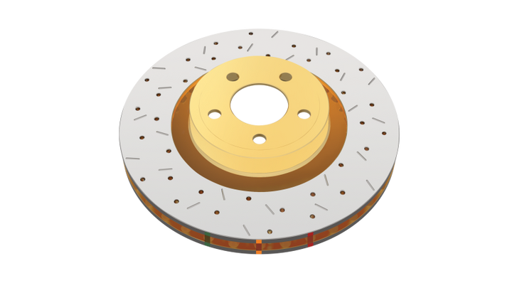 DBA Rear 4000 Series Drilled & Slotted Rotor for EVO 8