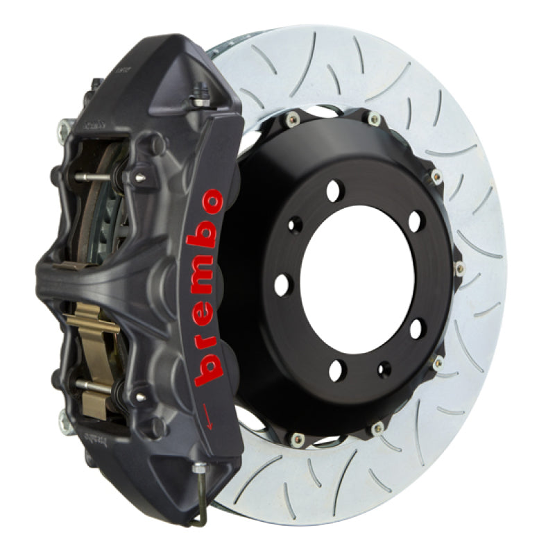 Brembo IXFront GTS BBK 6 Piston Cast 350x34 2pc Rotor Slotted Type3-Black HA for EVO 8/9