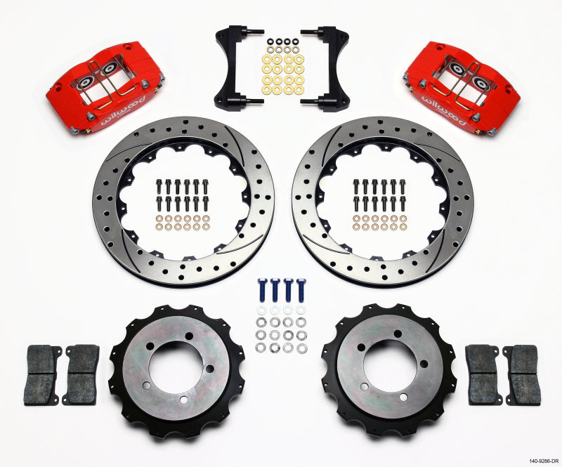 Wilwood Dynapro Radial Rear Kit 13.00in Drilled Red for EVO 8