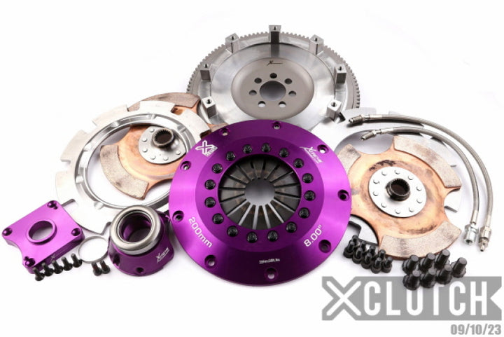 XCLUTCH 2.0L 8in Twin Solid Ceramic Clutch Kit for EVO X