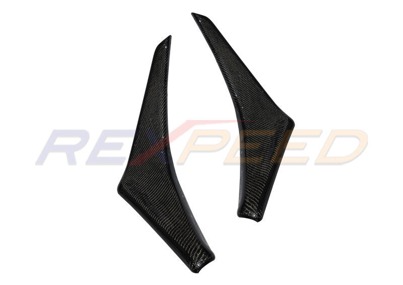 Rexpeed V-Style Carbon Fiber Front Canards - EVO 8