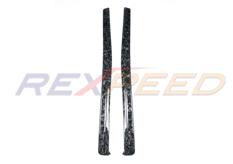 Rexpeed D-Style Forged Carbon Side Skirt Extensions - EVO 8/9