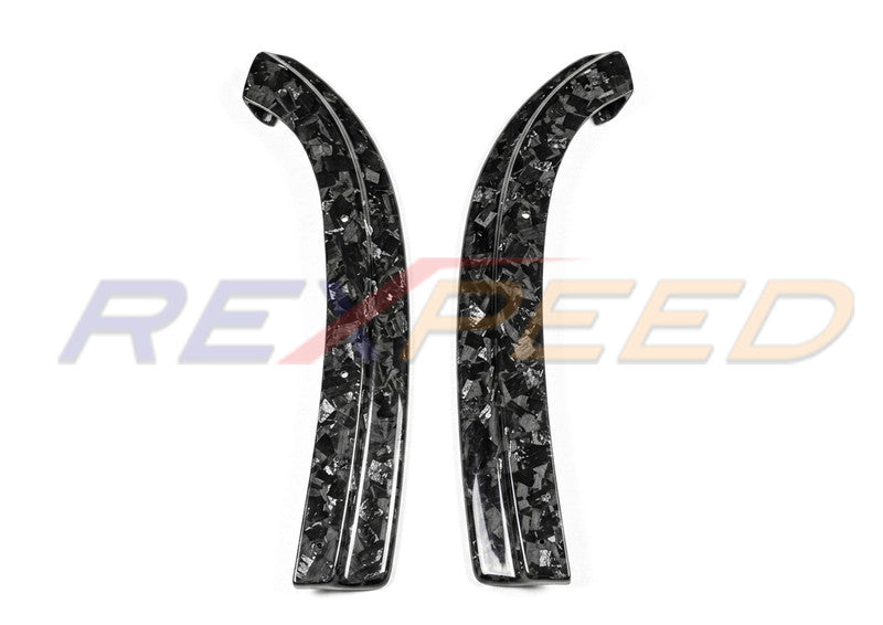 Rexpeed D-Style Forged Carbon Rear Bumper Extensions - JDM EVO 9