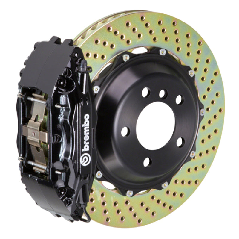 Brembo IXFront GT BBK 4 Piston Cast 2pc 355x32 2pc Rotor Drilled-Black for EVO 8/9