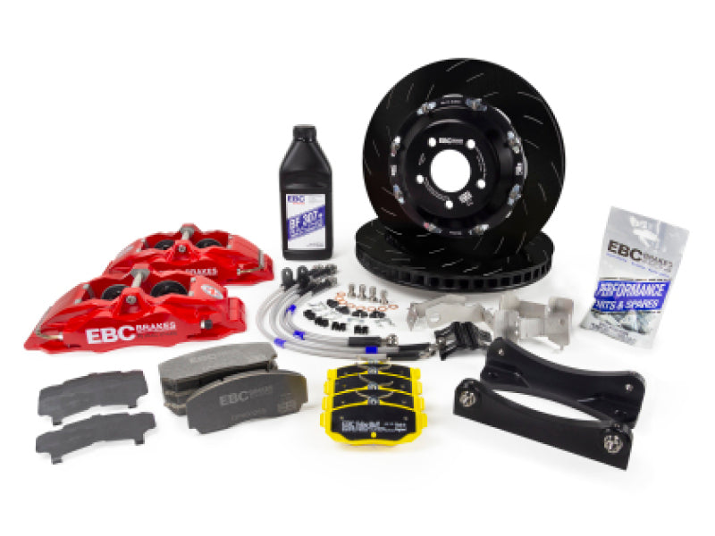 EBC Racing 2.0T Red Apollo-6 Caliper 355mm Rotors Front Big Brake Kit for EVO X