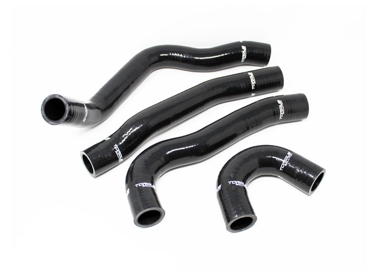 Torque Solution Solution Silicone Radiator Hose Kit - Black for EVO X