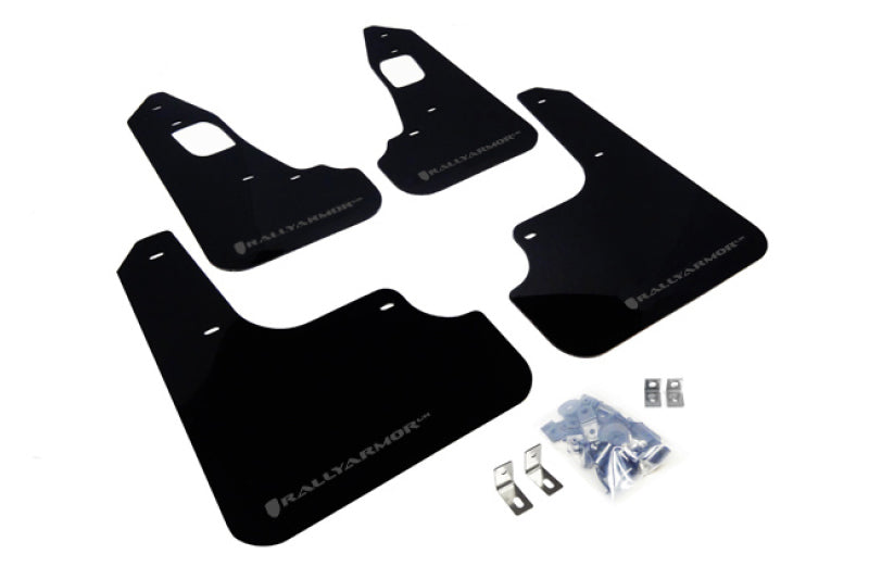 Rally Armor Black UR Mud Flap w/ Grey Logo for EVO X