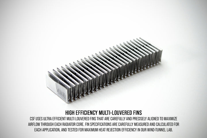 CSF Full-Slim Radiator w/12in Fan & Shroud/-16AN - Black for EVO 8/9