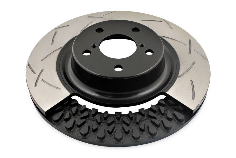 DBA Front Slotted 5000 Series 2 Piece Rotor Assembled w/ Black Hat for EVO X