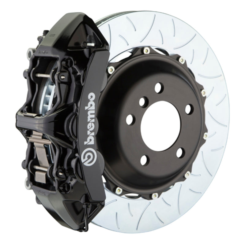Brembo Front GT BBK 6 Piston Cast 380x32 2pc Rotor Slotted Type-3-Black for EVO X
