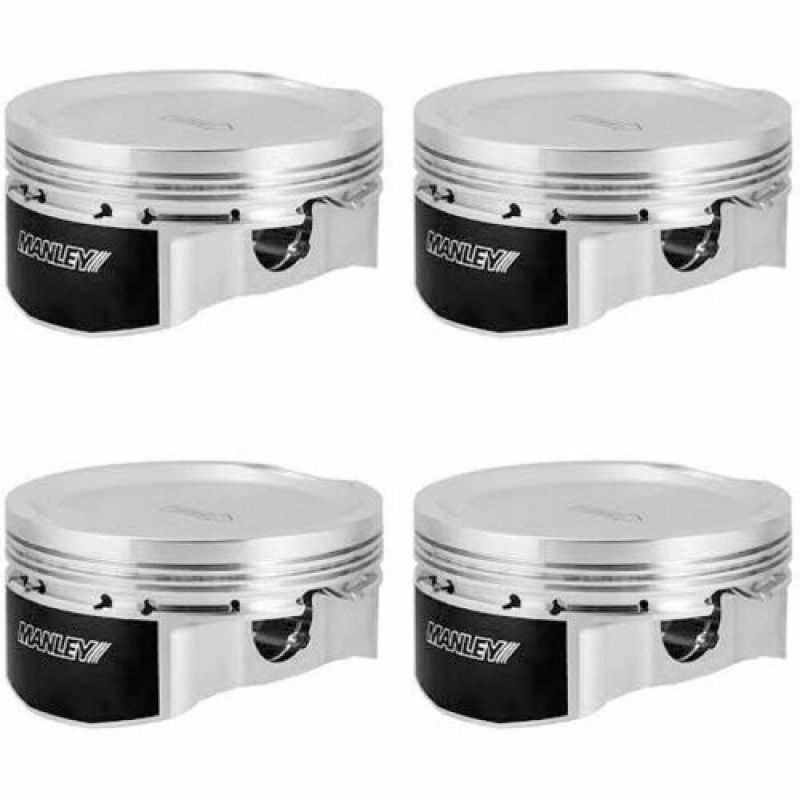 Manley Performance (4B11T) 86mm STD Bore 9.0:1 Dish Extreme Duty Piston Set with Rings for EVO X