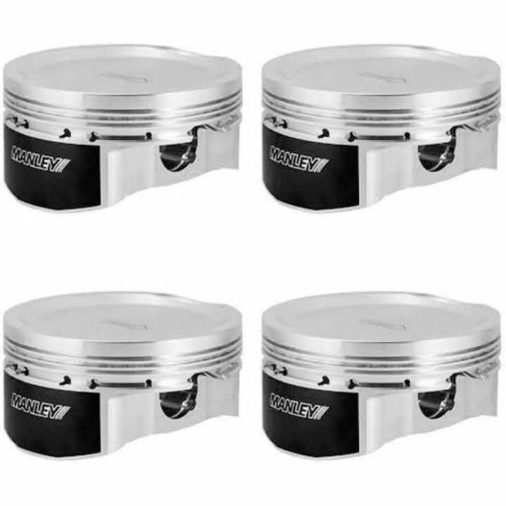 Manley Performance (4B11T) 86mm STD Bore 9.0:1 Dish Extreme Duty Piston Set with Rings for EVO X