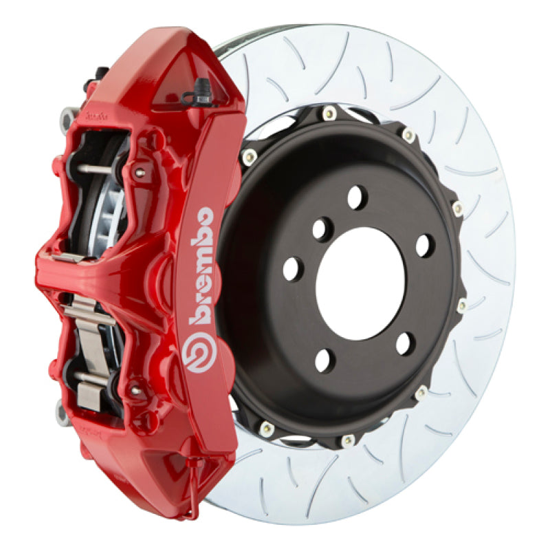 Brembo Front GT BBK 6 Piston Cast 380x32 2pc Rotor Slotted Type-3-Red for EVO X