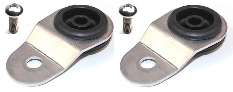 Torque Solution Solution Radiator Mount Combo with Inserts (Silver) for EVO 8/9