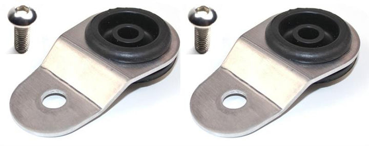 Torque Solution Solution Radiator Mount Combo with Inserts (Silver) for EVO 8/9
