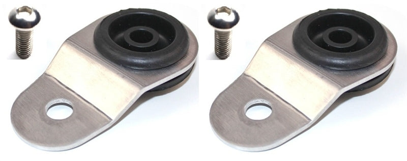 Torque Solution Solution Radiator Mount Combo with Inserts (Silver) for EVO 8/9