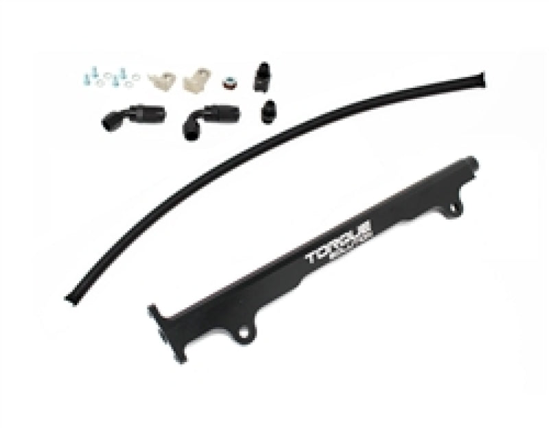 Torque Solution Solution Billet Aluminum Fuel Rail - Black for EVO X