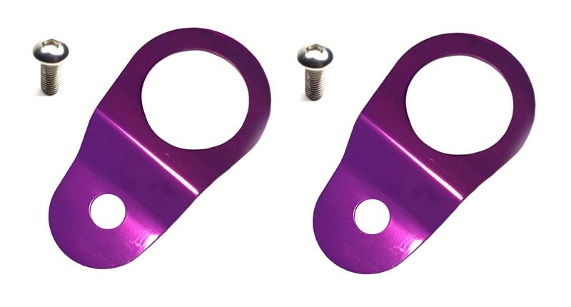 Torque Solution Solution Radiator Mount Combo with Inserts (Purple) for EVO 8/9