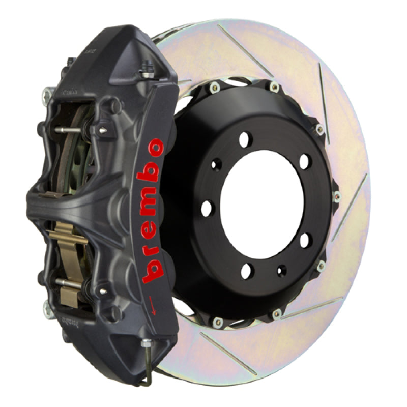 Brembo IXFront GTS BBK 6 Piston Cast 355x32 2pc Rotor Slotted Type1-Black HA for EVO 8/9