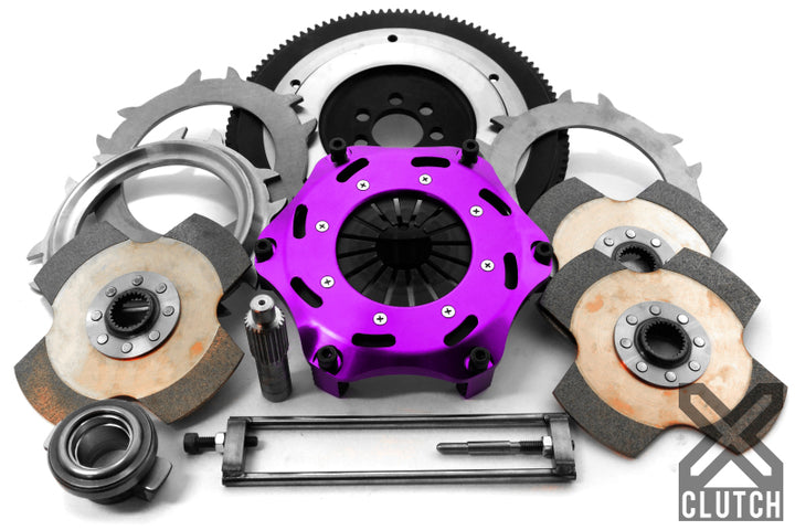 XCLUTCH 2.0L 7.25in Triple Solid Ceramic Clutch Kit for EVO X