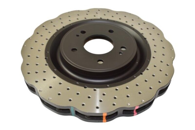 DBA Rear 4000 Series Drilled Wavey Rotor for EVO X