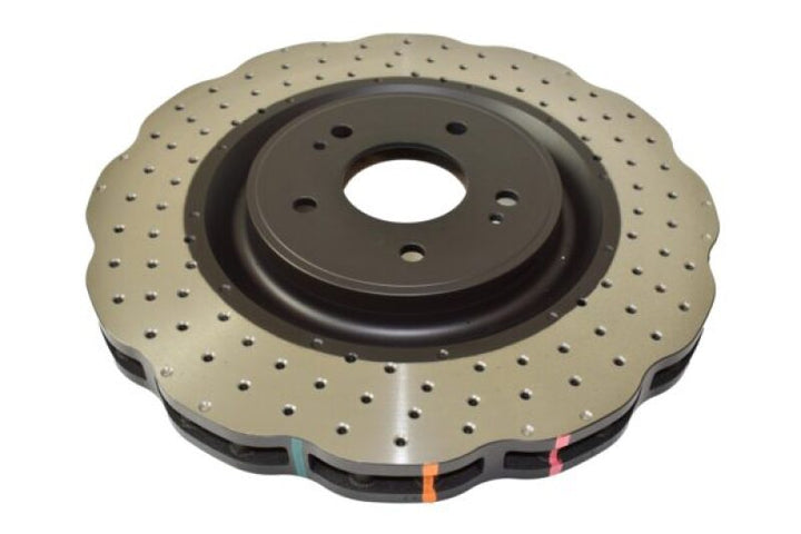 DBA Rear 4000 Series Drilled Wavey Rotor for EVO X