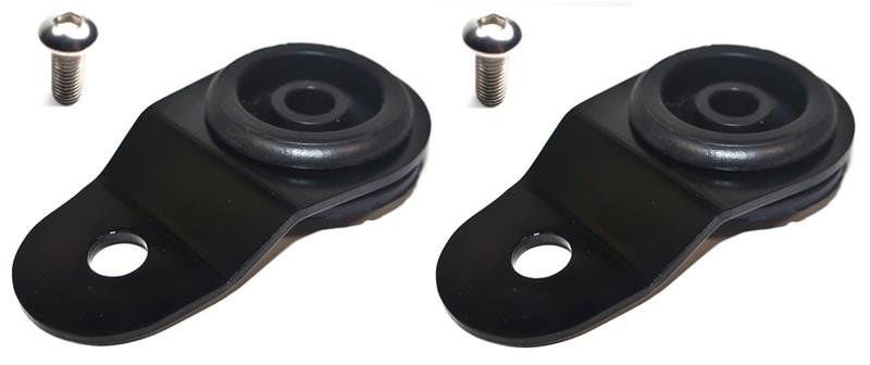 Torque Solution Solution Radiator Mount Combo with Inserts (Black) for EVO 8/9