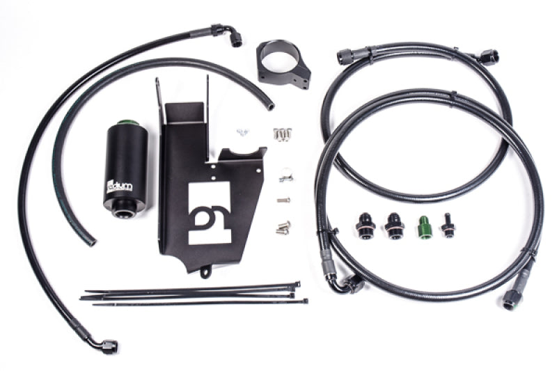 Radium Engineering Fuel Hanger Plumbing Kit Microglass Filter for EVO 8/9