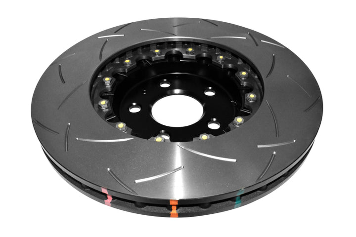 DBA Front Slotted 5000 Series 2 Piece Rotor Assembled w/ Black Hat for EVO X