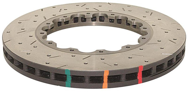 DBA T3 5000 Series Drilled and Slotted Front Replacement Rotor w/NAS Nuts KP for EVO X