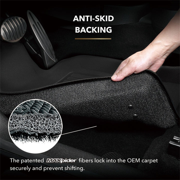 3D MAXpider Kagu 1st 2nd Row - Floor Mat Set (Black) for EVO X
