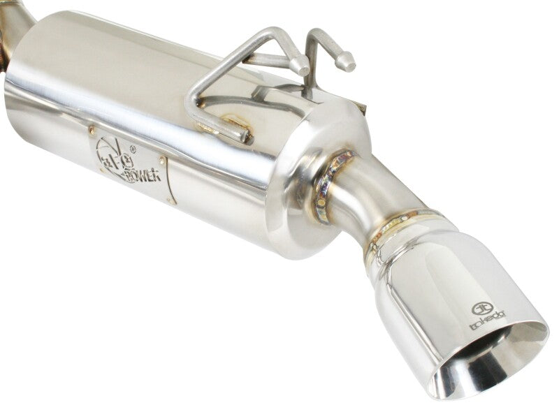 aFe Takeda Exhaust 304SS Dual Cat-Back w/ Polished Tips L4 2.0L Turbo for EVO X