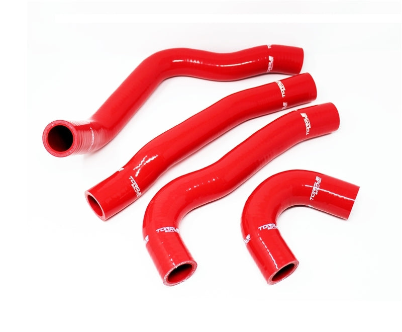 Torque Solution Solution Silicone Radiator Hose Kit - Red for EVO X