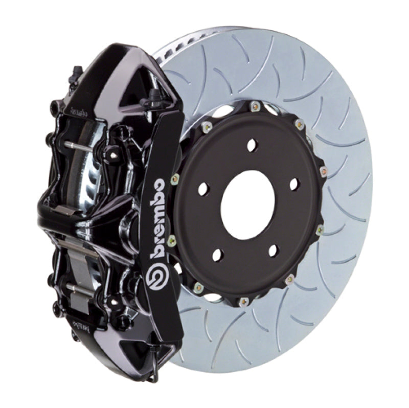 Brembo IXFront GT BBK 6 Piston Cast 350x34 2pc Rotor Slotted Type3-Black for EVO 8/9