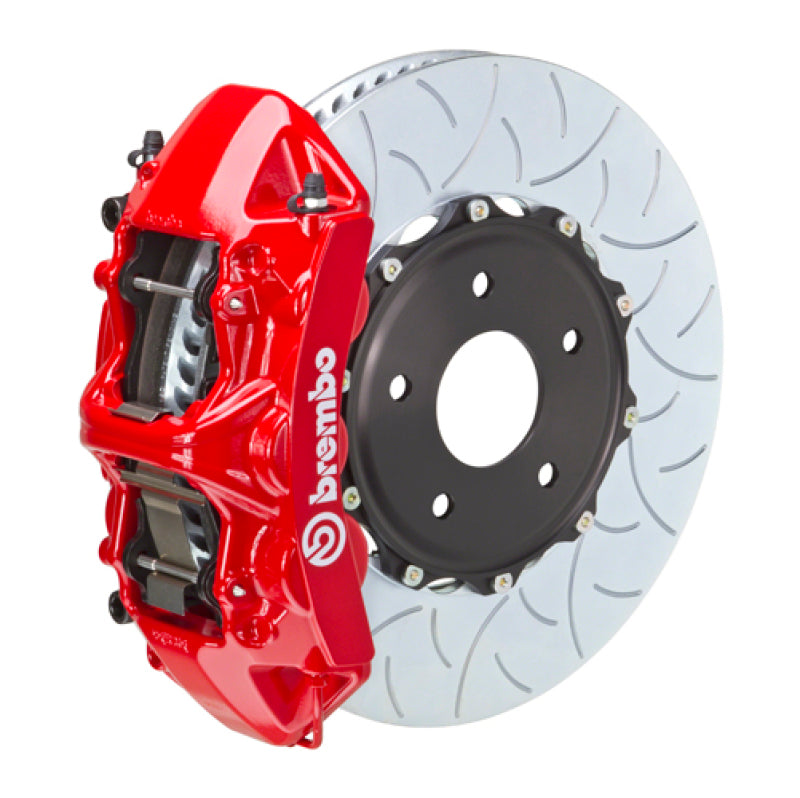 Brembo IXFront GT BBK 6 Piston Cast 350x34 2pc Rotor Slotted Type3-Red for EVO 8/9