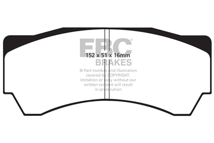 EBC 2.0T (FQ400 w/Alcon Caliper) Yellowstuff Front Brake Pads for EVO 8