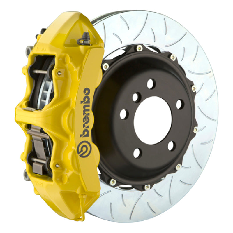 Brembo IXFront GT BBK 6 Piston Cast 355x32 2pc Rotor Slotted Type3- Yellow for EVO 8/9