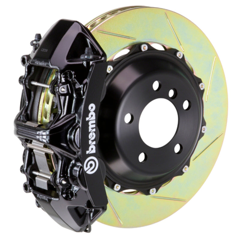 Brembo IXFront GT BBK 6 Piston Cast 355x32 2pc Rotor Slotted Type1-Black for EVO 8/9