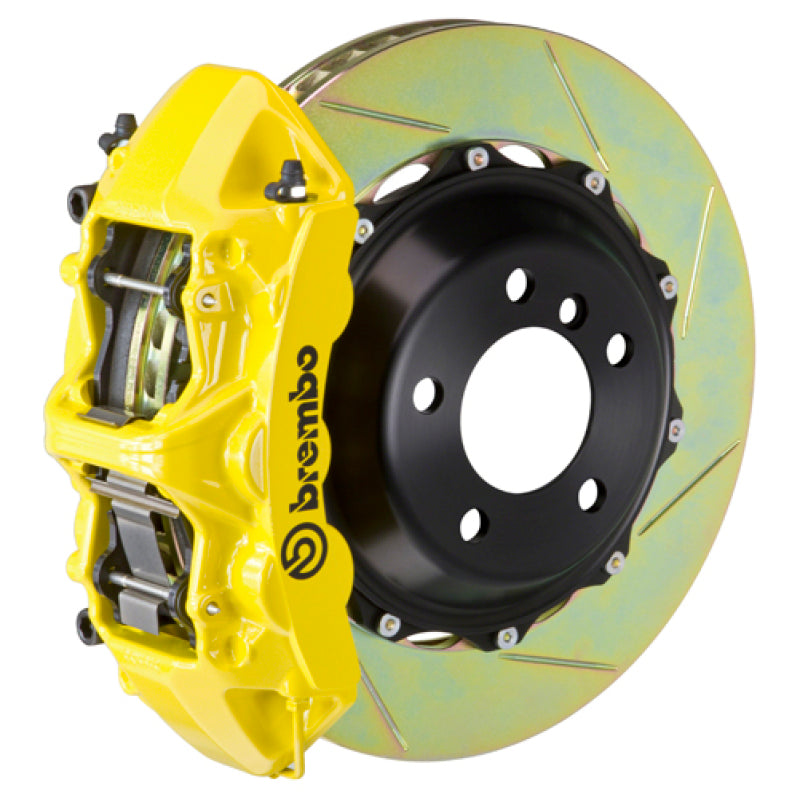 Brembo IXFront GT BBK 6 Piston Cast 355x32 2pc Rotor Slotted Type1-Yellow for EVO 8/9