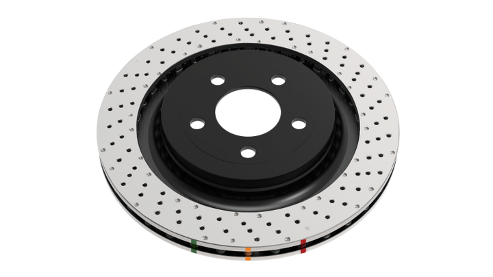 DBA Rear 4000 Series Drilled Wavey Rotor for EVO X