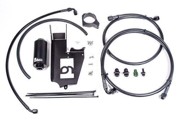 Radium Engineering Fuel Hanger Plumbing Kit - Stainless Filter for EVO 8/9