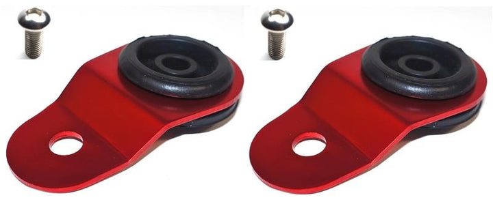 Torque Solution Solution Radiator Mount Combo with Inserts (RED) for EVO 8/9