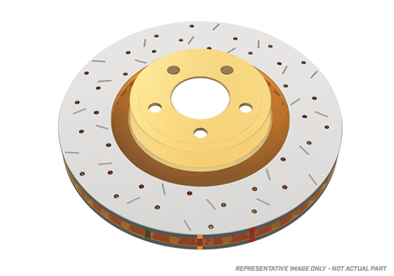 DBA Rear 4000 Series Drilled & Slotted Rotor for EVO 8