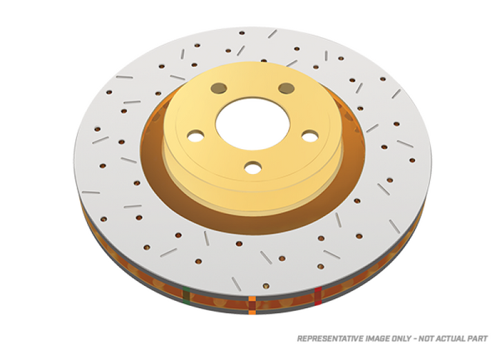 DBA Rear 4000 Series Drilled & Slotted Rotor for EVO 8
