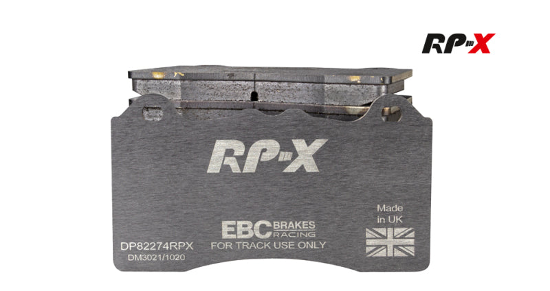 EBC Racing 2.0L Turbo (FQ400 w/Alcon Caliper) RP-X Front Brake Pads for EVO 8