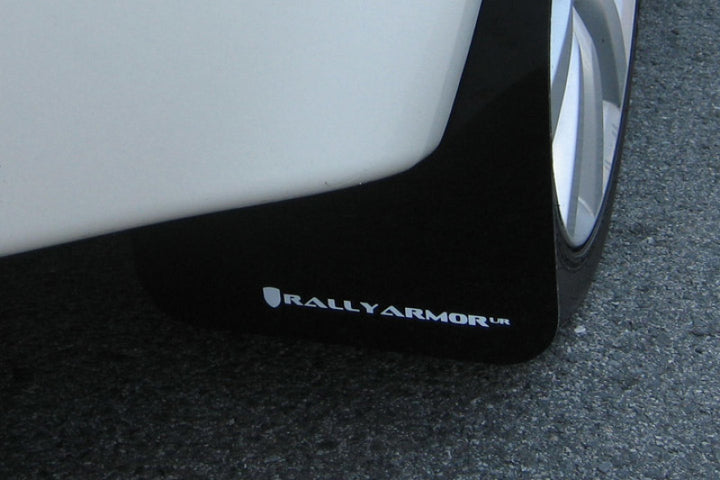 Rally Armor Black UR Mud Flap w/ White Logo for EVO X