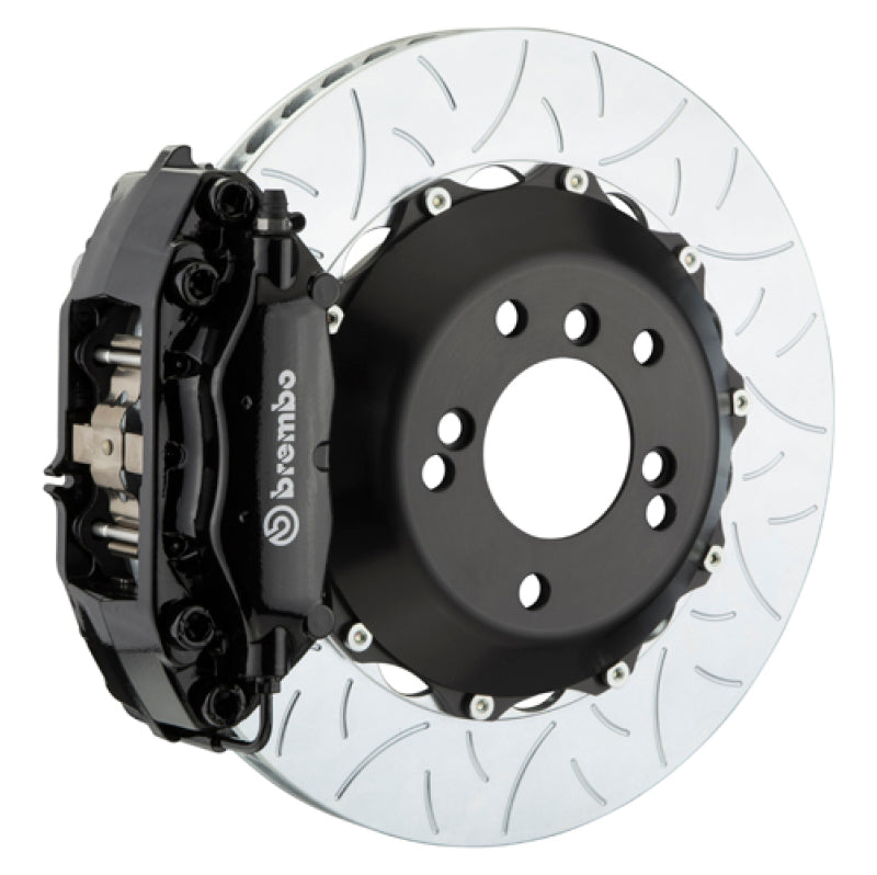 Brembo Rear GT BBK 4 Piston Cast 345x28 2pc Rotor Slotted Type-3-Red for EVO X