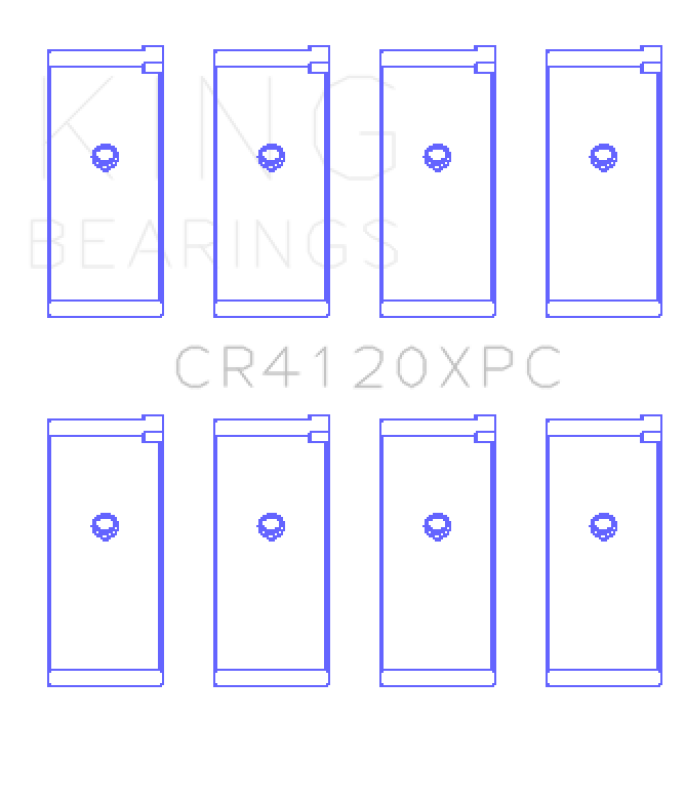 King Engine Bearings 4G63/4G64 Connecting Rod Bearing Set - Size STDX for EVO 8/9/X